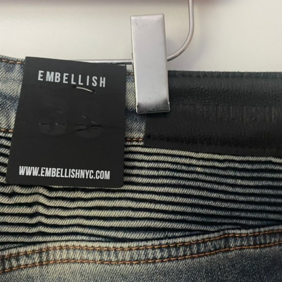 Embellish NYC Jeans NWT 38 Biker Panel - Picture 8 of 11
